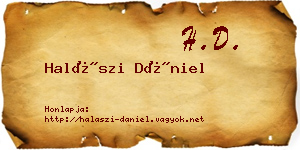 Halászi Dániel névjegykártya